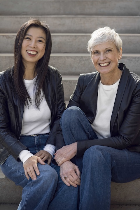 Ulrike und Huijing auf der Treppe